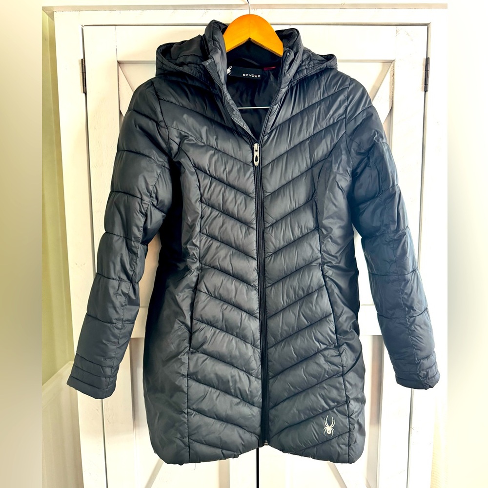 SPYDER Winter Parka Girl’s Size Large. EUC. Black.